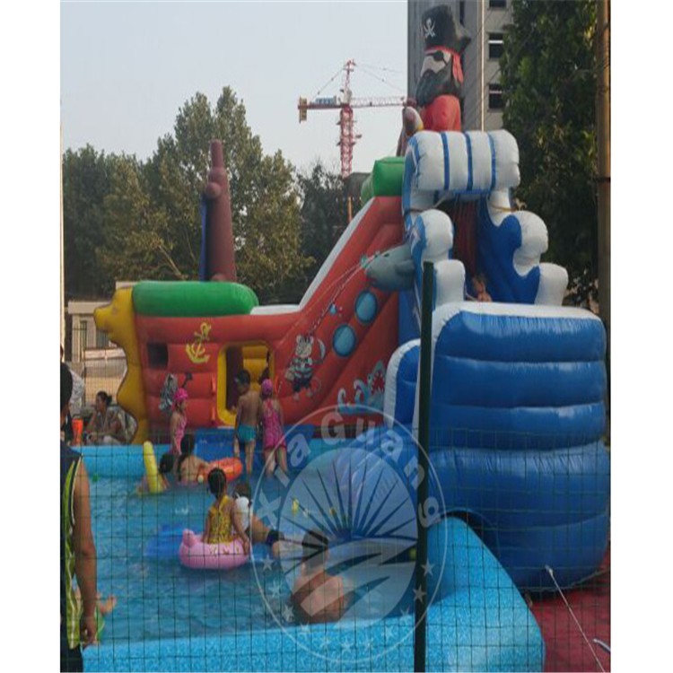 漳州充气水池滑梯